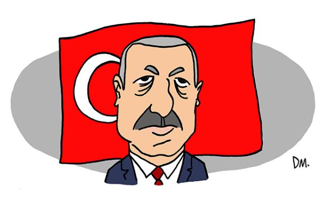 Portrait of Recep Tayyip Erdogan - President of the Republic of Turkey