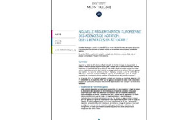 Nouvelle réglementation européenne des agences de notation : quels bénéfices en attendre? - Dernière publication