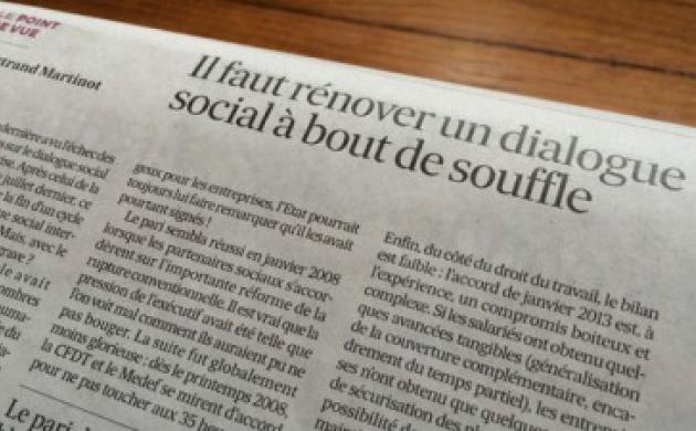 Il faut rénover un dialogue social à bout de souffle