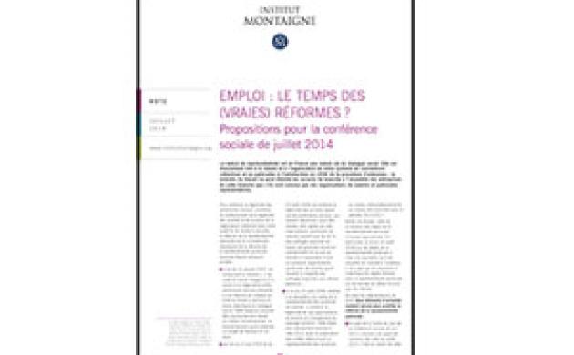 Emploi : le temps des (vraies) réformes ?