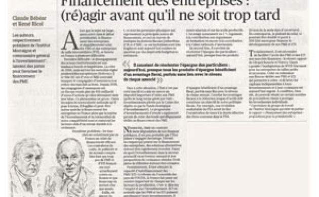 Financement des entreprises : (ré)agir avant qu’il ne soit trop tard