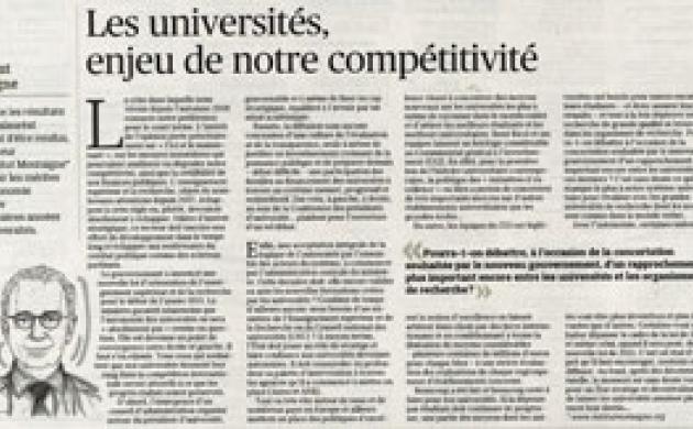 Les universités, enjeu de notre compétitivité