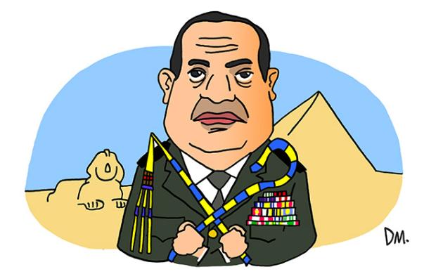 Portrait de Abdelfattah Sissi - Président de la République arabe d'Egypte