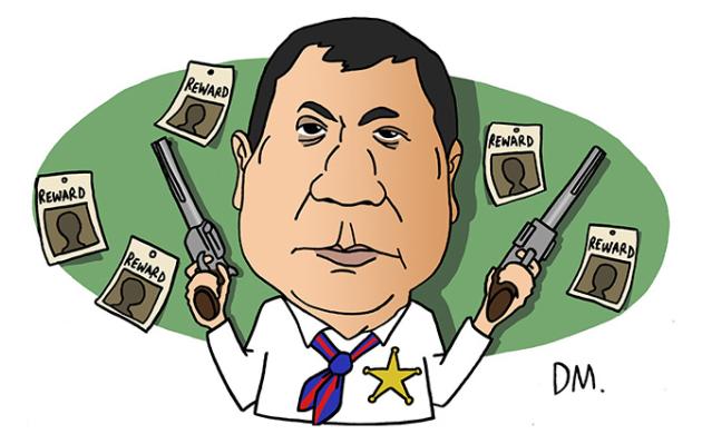 Portrait of Rodrigo Duterte - President of the Philippines