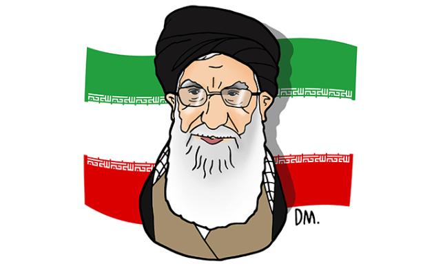 Portrait of Ali Khamenei - Supreme Leader in Iran