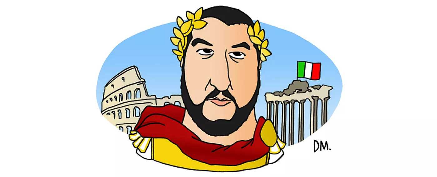 Portrait of Matteo Salvini - Italian Minister of the Interior