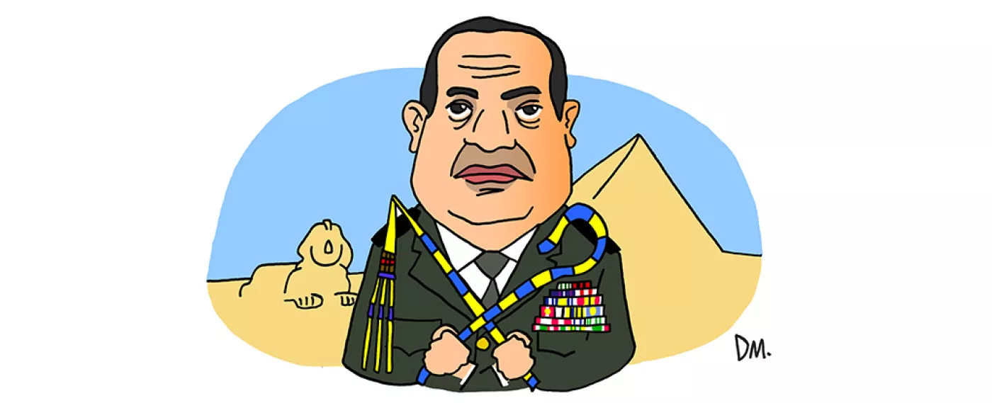 Portrait de Abdelfattah Sissi - Président de la République arabe d'Egypte