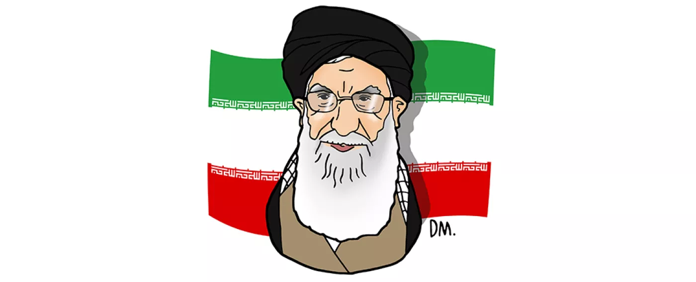 Portrait of Ali Khamenei - Supreme Leader in Iran