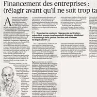 Financement des entreprises : (ré)agir avant qu’il ne soit trop tard