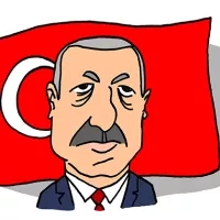 Portrait de Recep Tayyip Erdogan - Président de la République de Turquie 