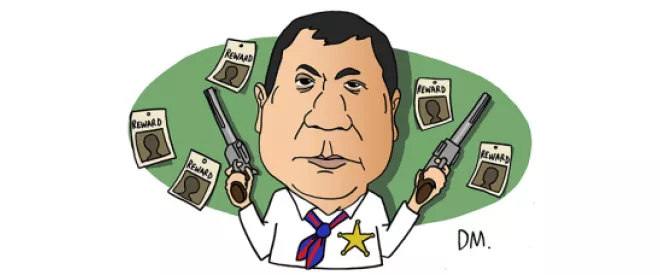 Portrait of Rodrigo Duterte - President of the Philippines